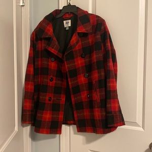 Heavy Plaid Winter Coat